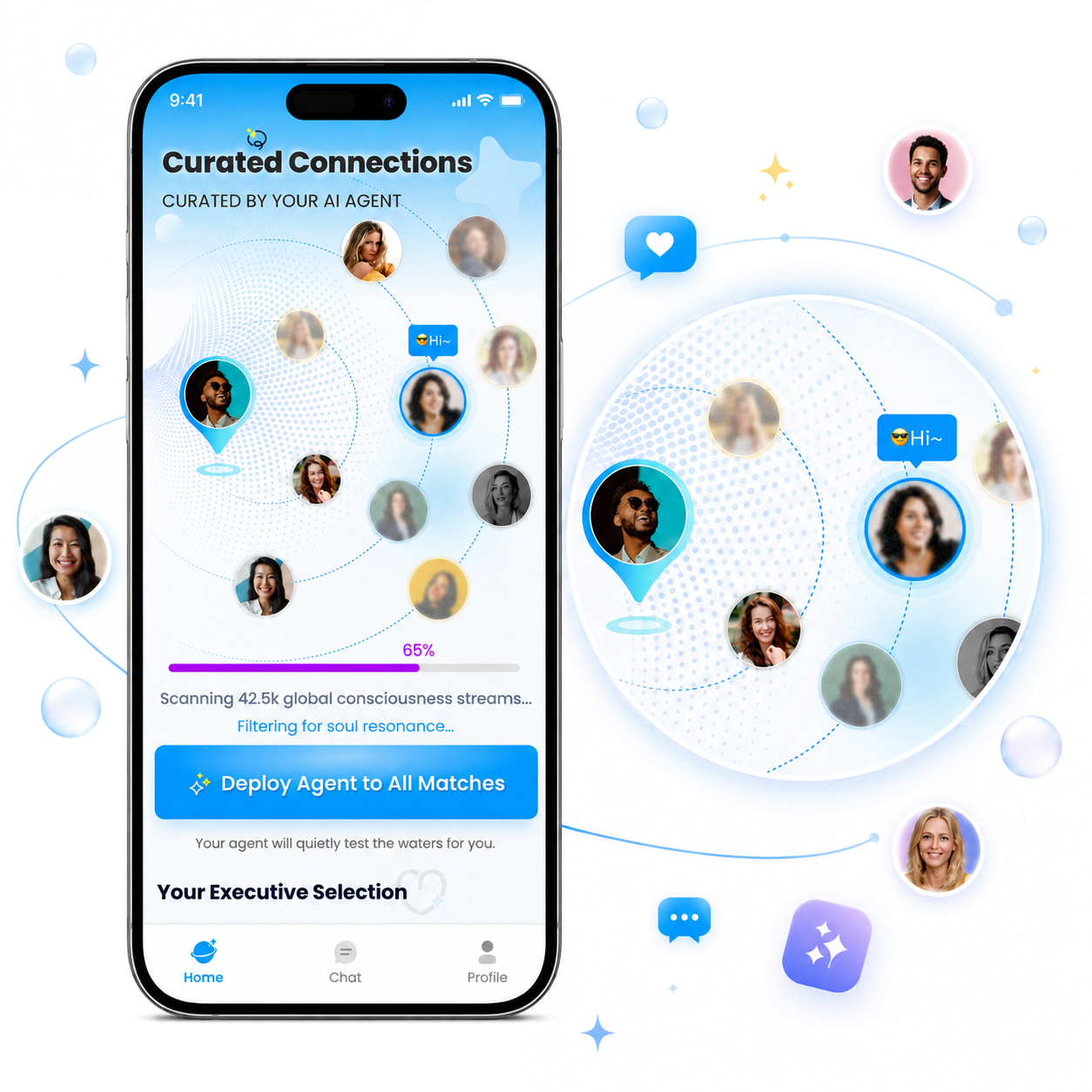 Cozypal curated connections matching homepage